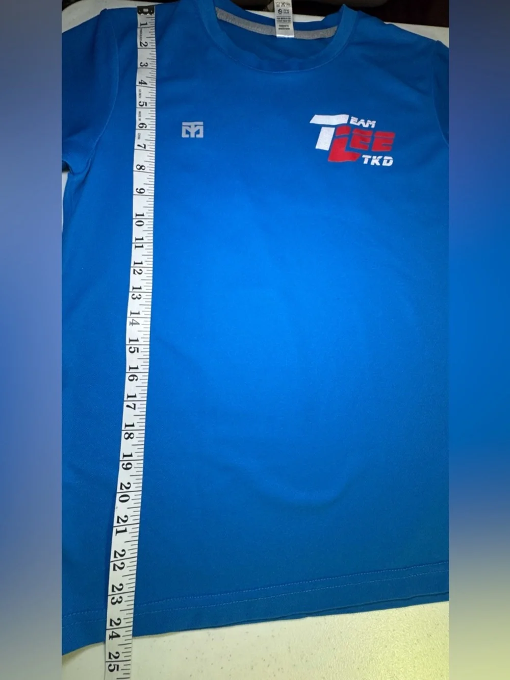 Team Lee Taekwondo Royal Blue Shirt short sleeve Unisex Size Small